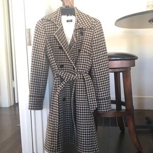 J. Crew Wool Houndstooth Coat